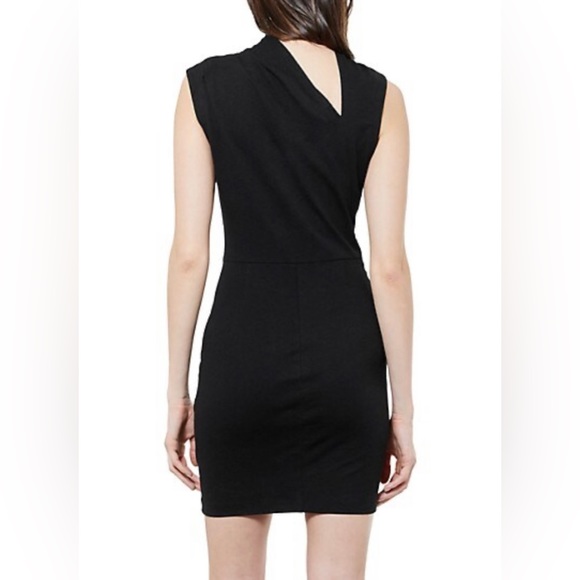 NWT RtA Black Holly Twisted Jersey Mini Dress - Sz 4 - Picture 2 of 9